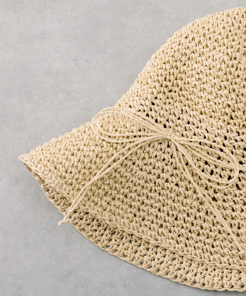 DISCOAT（ディスコート）の「シンプルペーパーハット（ハット・レディース・ライトベージュ/ブラック/ベージュ/グレイッシュベージュ・FREE）」の6枚目の写真