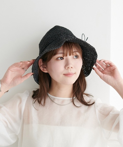 DISCOAT（ディスコート）の「シンプルペーパーハット（ハット・レディース・ライトベージュ/ブラック/ベージュ/グレイッシュベージュ・FREE）」の11枚目の写真