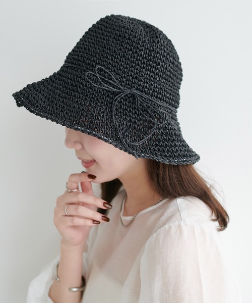 DISCOAT（ディスコート）の「シンプルペーパーハット（ハット・レディース・ライトベージュ/ブラック/ベージュ/グレイッシュベージュ・FREE）」の15枚目の写真