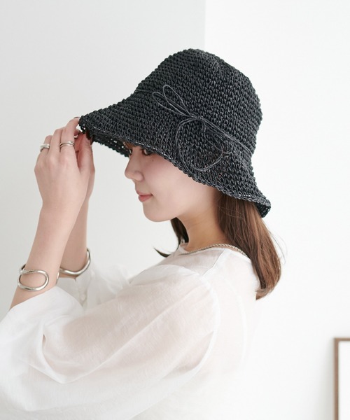 DISCOAT（ディスコート）の「シンプルペーパーハット（ハット・レディース・ライトベージュ/ブラック/ベージュ/グレイッシュベージュ・FREE）」の16枚目の写真