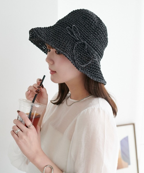 DISCOAT（ディスコート）の「シンプルペーパーハット（ハット・レディース・ライトベージュ/ブラック/ベージュ/グレイッシュベージュ・FREE）」の17枚目の写真