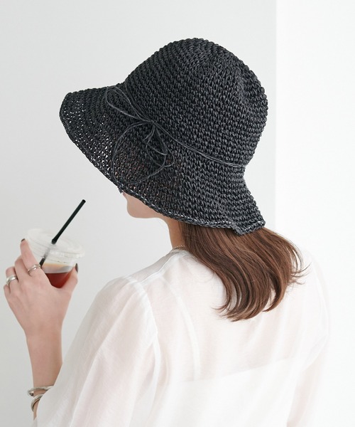 DISCOAT（ディスコート）の「シンプルペーパーハット（ハット・レディース・ライトベージュ/ブラック/ベージュ/グレイッシュベージュ・FREE）」の18枚目の写真