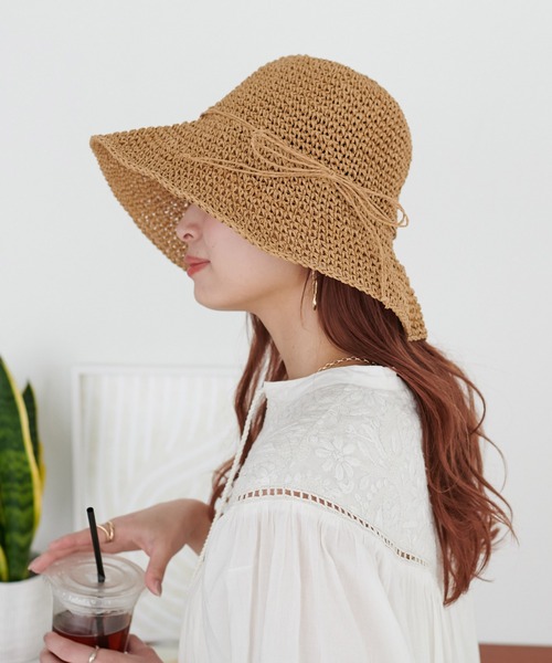 DISCOAT（ディスコート）の「シンプルペーパーハット（ハット・レディース・ライトベージュ/ブラック/ベージュ/グレイッシュベージュ・FREE）」の21枚目の写真