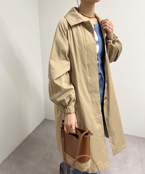 SHENERY（シーナリー）の「ステンカラーロングコート（ステンカラーコート・レディース・ベージュ/ブルー/ネイビー・36/38）」の16枚目の写真