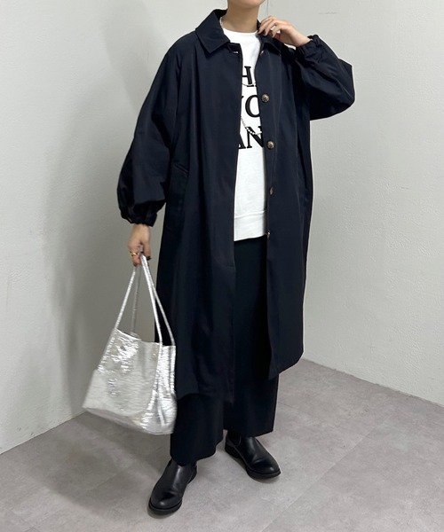 SHENERY（シーナリー）の「ステンカラーロングコート（ステンカラーコート・レディース・ベージュ/ブルー/ネイビー・36/38）」の5枚目の写真