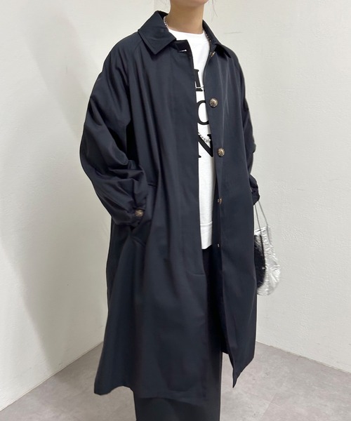 SHENERY（シーナリー）の「ステンカラーロングコート（ステンカラーコート・レディース・ベージュ/ブルー/ネイビー・36/38）」の7枚目の写真