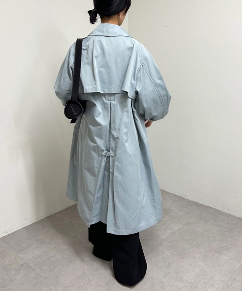 SHENERY（シーナリー）の「ステンカラーロングコート（ステンカラーコート・レディース・ベージュ/ブルー/ネイビー・36/38）」の21枚目の写真