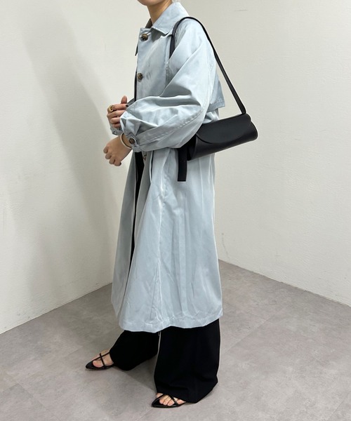 SHENERY（シーナリー）の「ステンカラーロングコート（ステンカラーコート・レディース・ベージュ/ブルー/ネイビー・36/38）」の20枚目の写真