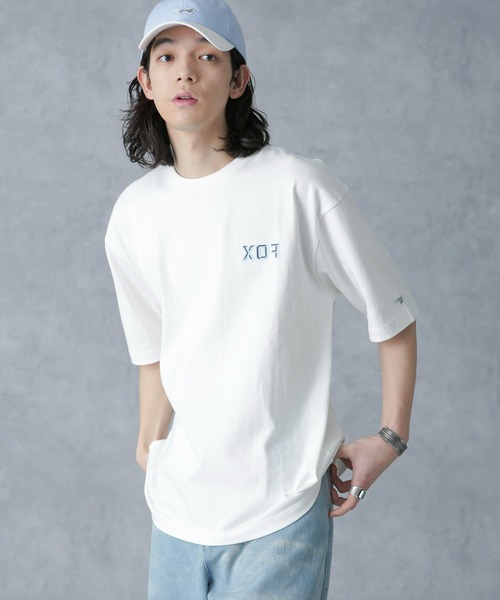 PENNEYS(ぺニーズ)の「「PENNEYS別注」FOXプリントクルーネックTシャツ半袖(Tシャツ/カットソー・メンズ・ブルー/ホワイト/ブラック・M/L)」の2枚目の写真