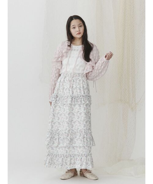 merry jenny（メリージェニー）の「fluffy flowerボレロ（シャツ/ブラウス・レディース・オフホワイト/ブラック/ピンク・FREE）」の21枚目の写真