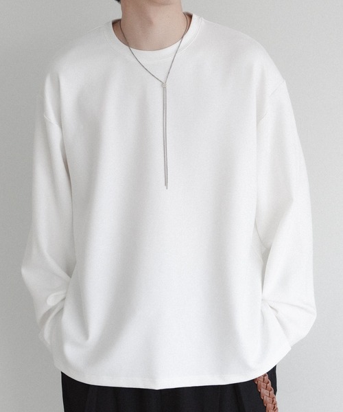 epnok（エプノック）の「スムースポンチロンT（Tシャツ/カットソー・メンズ・ブラック/チャコールグレー/オフホワイト・LARGE/MEDIUM）」の2枚目の写真