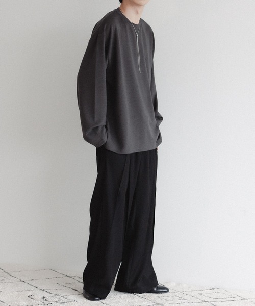 epnok（エプノック）の「スムースポンチロンT（Tシャツ/カットソー・メンズ・ブラック/チャコールグレー/オフホワイト・LARGE/MEDIUM）」の16枚目の写真
