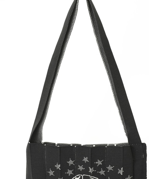 X-girl(エックスガール)の「X-girl x KNT365 FACE Knitty(ショルダーバッグ・レディース・ブラック/ブラウン・ONE SIZE)」の6枚目の写真