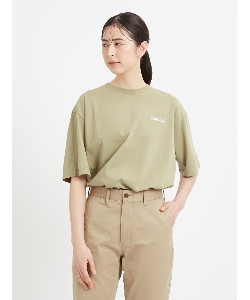 Barbour（バブアー）の「"JAPAN LIMITED" ワンポイント ベーシックロゴTシャツ（オーバーサイズフィット）（Tシャツ/カットソー・メンズ・ピンク/ブルー/イエロー/アイボリー/カーキ/ベージュ/ホワイト/ブラック・SMALL/MEDIUM/LARGE/X-LARGE/X-SMALL）」の5枚目の写真
