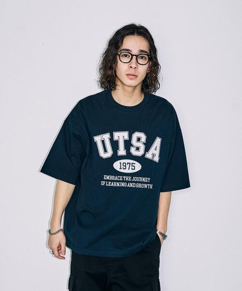 WEGO（ウィゴー）の「WEGO/カレッジロゴBIGT（Tシャツ/カットソー・メンズ・ライトグレー/ネイビー・MEDIUM/LARGE）」の16枚目の写真