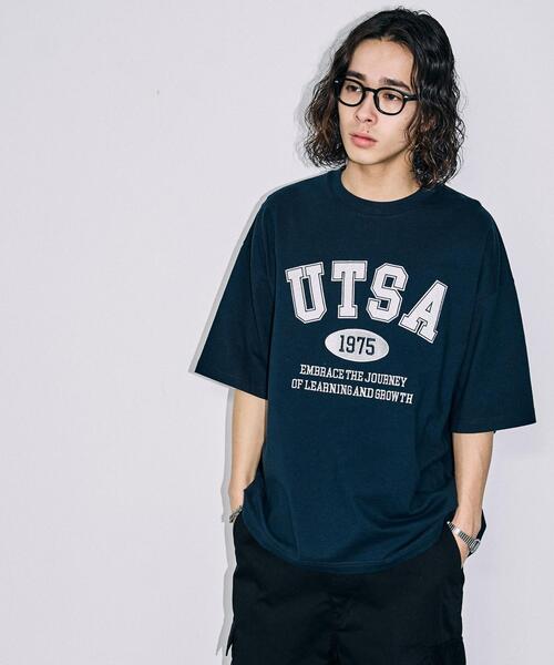 WEGO（ウィゴー）の「WEGO/カレッジロゴBIGT（Tシャツ/カットソー・メンズ・ライトグレー/ネイビー・MEDIUM/LARGE）」の18枚目の写真