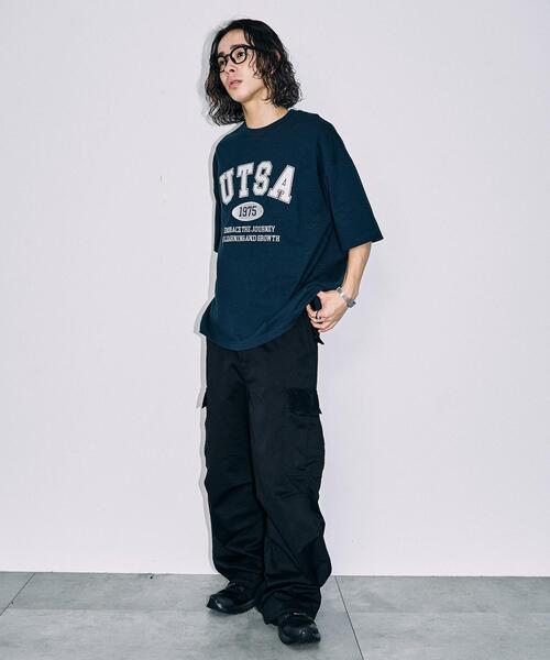 WEGO（ウィゴー）の「WEGO/カレッジロゴBIGT（Tシャツ/カットソー・メンズ・ライトグレー/ネイビー・MEDIUM/LARGE）」の19枚目の写真