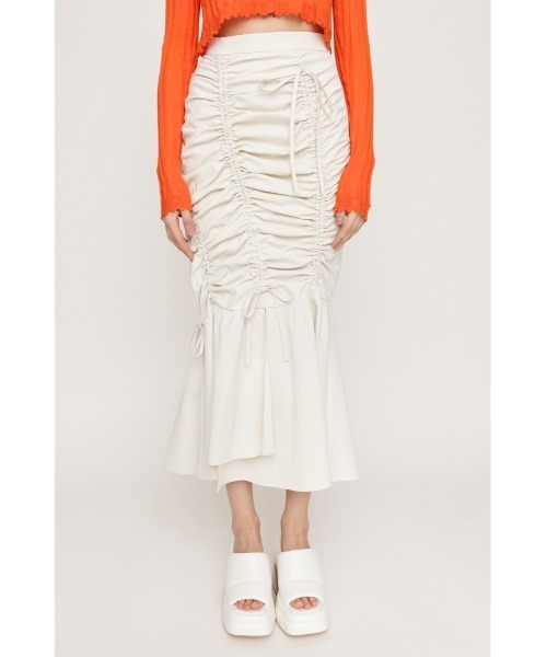 SLY(スライ)の「GATHER MERMAID SK ギャザー マーメイド スカート / セットアップ可(スカート・レディース・アイボリー/ブラック/マルチ・1/2)」の7枚目の写真