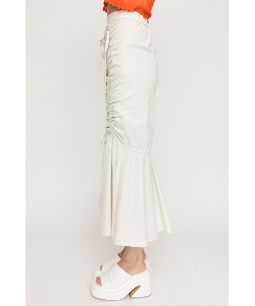 SLY(スライ)の「GATHER MERMAID SK ギャザー マーメイド スカート / セットアップ可(スカート・レディース・アイボリー/ブラック/マルチ・1/2)」の8枚目の写真