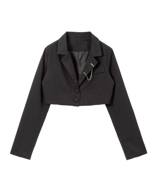 ZARA - ZARA クロップド ブレザー Mサイズ ブラックの通販 by