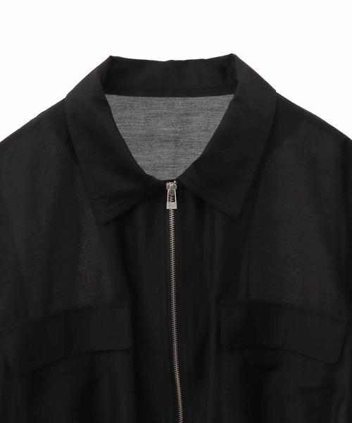 31 Sons de mode（トランテアン　ソン　ドゥ　モード）の「シアーブルゾン（ブルゾン・レディース・ブラック/オフホワイト・36）」の3枚目の写真