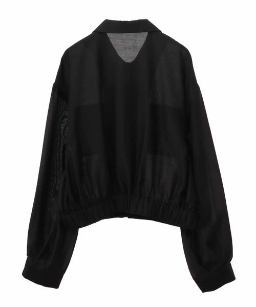 31 Sons de mode（トランテアン　ソン　ドゥ　モード）の「シアーブルゾン（ブルゾン・レディース・ブラック/オフホワイト・36）」の7枚目の写真