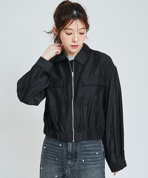 31 Sons de mode（トランテアン　ソン　ドゥ　モード）の「シアーブルゾン（ブルゾン・レディース・ブラック/オフホワイト・36）」の17枚目の写真