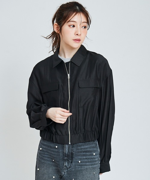 31 Sons de mode（トランテアン　ソン　ドゥ　モード）の「シアーブルゾン（ブルゾン・レディース・ブラック/オフホワイト・36）」の18枚目の写真