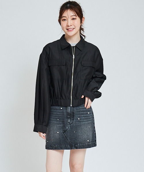 31 Sons de mode（トランテアン　ソン　ドゥ　モード）の「シアーブルゾン（ブルゾン・レディース・ブラック/オフホワイト・36）」の19枚目の写真