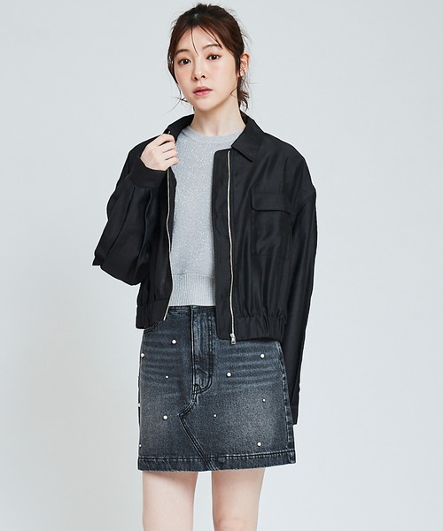 31 Sons de mode（トランテアン　ソン　ドゥ　モード）の「シアーブルゾン（ブルゾン・レディース・ブラック/オフホワイト・36）」の20枚目の写真