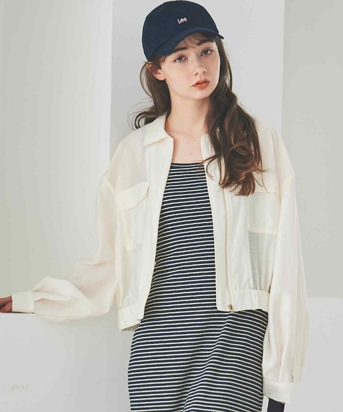 31 Sons de mode（トランテアン　ソン　ドゥ　モード）の「シアーブルゾン（ブルゾン・レディース・ブラック/オフホワイト・36）」の8枚目の写真