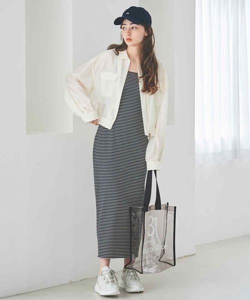 31 Sons de mode（トランテアン　ソン　ドゥ　モード）の「シアーブルゾン（ブルゾン・レディース・ブラック/オフホワイト・36）」の11枚目の写真