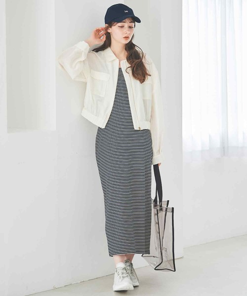 31 Sons de mode（トランテアン　ソン　ドゥ　モード）の「シアーブルゾン（ブルゾン・レディース・ブラック/オフホワイト・36）」の14枚目の写真