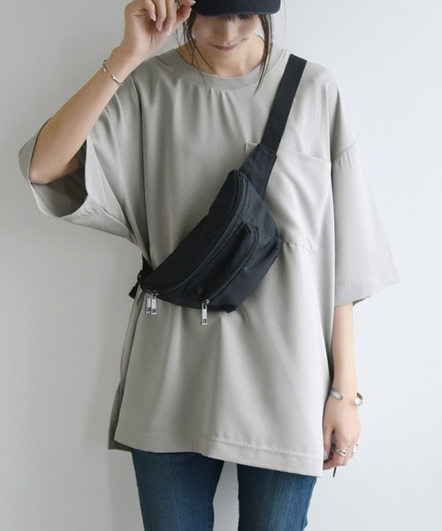 and it_(アンドイット)の「防汚加工ユニセックス半袖プルオーバー(Tシャツ/カットソー・レディース・ベージュ/ネイビー/オフホワイト/グレー・M/L/LL)」の5枚目の写真