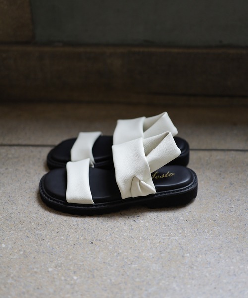 SESTO（セスト）の「ストレッチサテン軽量厚底サンダル（サンダル・レディース・ブラック/アイボリー/カーキ/ゴールド/ブラック系その他/アイボリー系/シルバー・S/M/L/LL/3L/SS/4L/5L）」の20枚目の写真