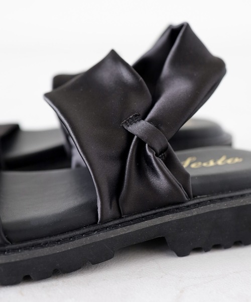 SESTO（セスト）の「ストレッチサテン軽量厚底サンダル（サンダル・レディース・ブラック/アイボリー/カーキ/ゴールド/ブラック系その他/アイボリー系/シルバー・S/M/L/LL/3L/SS/4L/5L）」の8枚目の写真