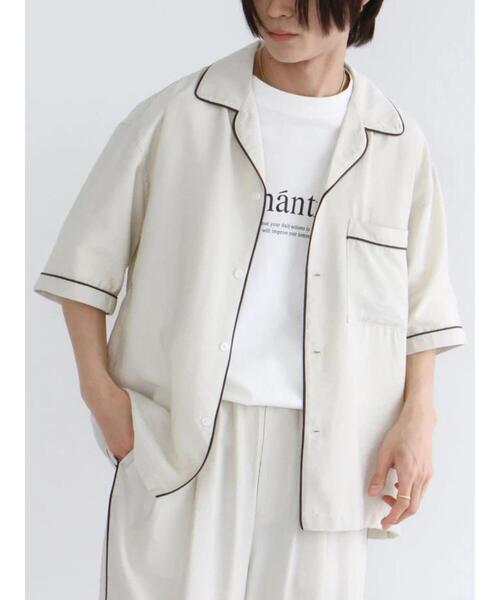 CRAFT STANDARD BOUTIQUE(クラフトスタンダードブティック)の「レーヨントロミハーフスリーブシャツ(シャツ/ブラウス・メンズ・ブラウン/ネイビー/アイボリー・M/L/XL)」の4枚目の写真