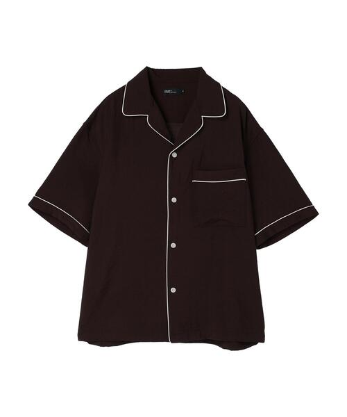 CRAFT STANDARD BOUTIQUE(クラフトスタンダードブティック)の「レーヨントロミハーフスリーブシャツ(シャツ/ブラウス・メンズ・ブラウン/ネイビー/アイボリー・M/L/XL)」の9枚目の写真
