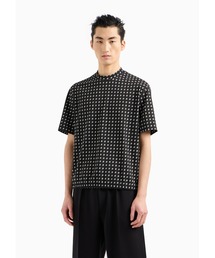 EMPORIO ARMANI | 【エンポリオ アルマーニ】オーバーサイズTシャツ ジャージー製 オールオーバープリントと伸縮素材の裾(Tシャツ/カットソー)