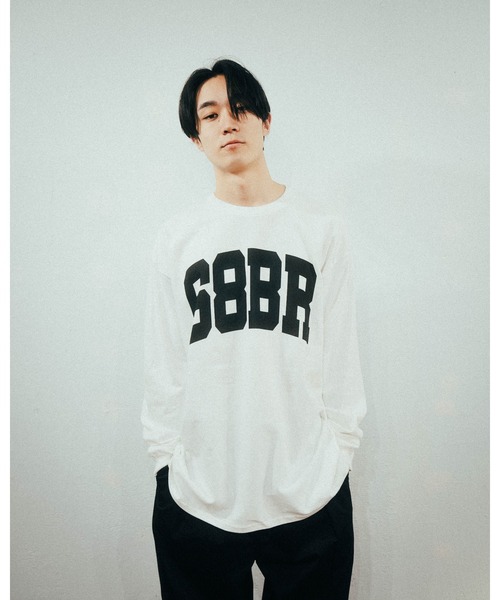 68&brothers(シックスティエイトアンドブラザーズ)の「L/S Tee "68BR"(Tシャツ/カットソー・メンズ・アッシュ/ネイビー/ホワイト・X-LARGE/LARGE/MEDIUM)」の5枚目の写真