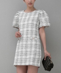 Jasmine】リブ編みノースリーブミニワンピース（ワンピース