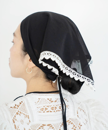 IENA LA BOUCLE | 《追加》IENA LA BOUCLE コットンボイルレースバブーシュカ2(バンダナ/スカーフ)