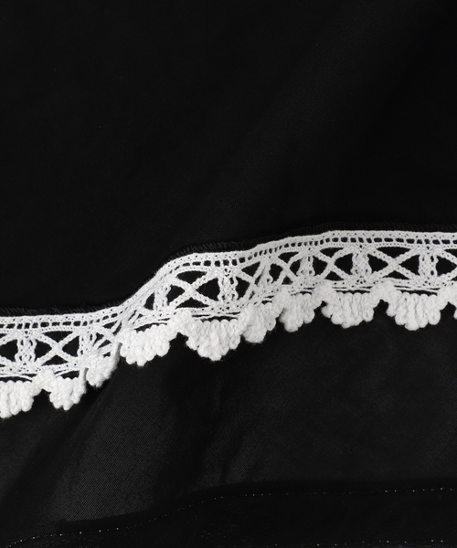 IENA LA BOUCLE（イエナラブークル）の「《追加》IENA LA BOUCLE コットンボイルレースバブーシュカ2（バンダナ/スカーフ・レディース・ブラック・FREE）」の13枚目の写真