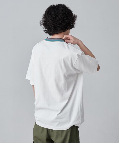 coen（コーエン）の「カラーリブニットネックTシャツ（Tシャツ/カットソー・メンズ・グレー/ブラック/ホワイト・XL/L/M/S）」の21枚目の写真