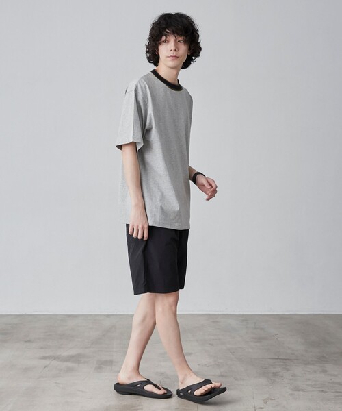 coen（コーエン）の「カラーリブニットネックTシャツ（Tシャツ/カットソー・メンズ・グレー/ブラック/ホワイト・XL/L/M/S）」の9枚目の写真