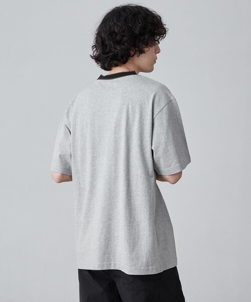 coen（コーエン）の「カラーリブニットネックTシャツ（Tシャツ/カットソー・メンズ・グレー/ブラック/ホワイト・XL/L/M/S）」の12枚目の写真