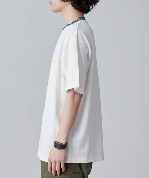 coen（コーエン）の「カラーリブニットネックTシャツ（Tシャツ/カットソー・メンズ・グレー/ブラック/ホワイト・XL/L/M/S）」の5枚目の写真