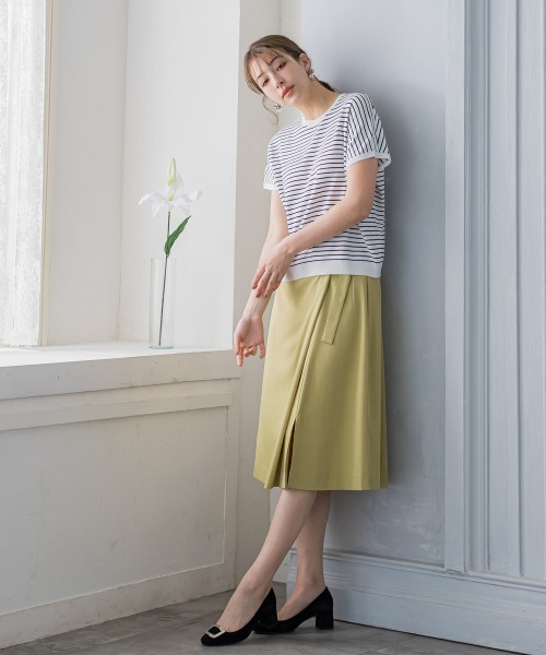 ketty(ケティ)の「ラップ風フレアスカート ≪手洗い可能≫(スカート・レディース・オフホワイト/ブルー/イエロー/オレンジ・M)」の15枚目の写真