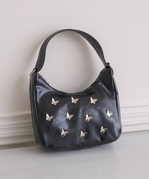 ems excite（エムズエキサイト）の「蝶モチーフ付２WAYバッグ（ショルダーバッグ・レディース・シルバー/ブルー/ブラック・ONE SIZE）」の8枚目の写真