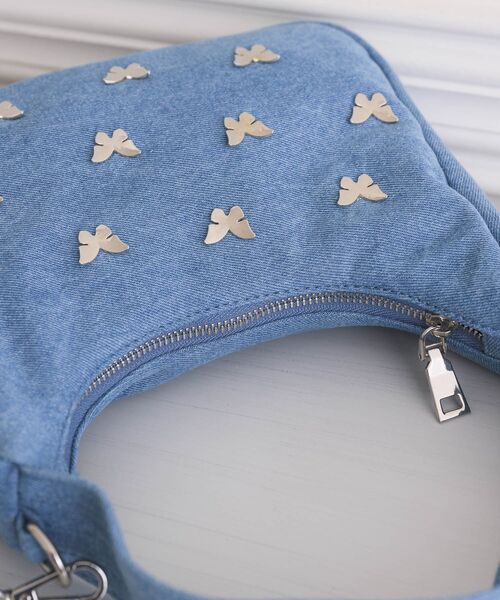 ems excite（エムズエキサイト）の「蝶モチーフ付２WAYバッグ（ショルダーバッグ・レディース・シルバー/ブルー/ブラック・ONE SIZE）」の18枚目の写真